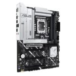 Motininė plokštė ASUS PRIME Z890-P, vaizdas iš šono su jungtimis