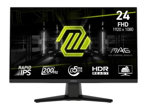 LCD Monitor MSI MAG 242F 23.8" Gaming Matte Panel IPS 1920x1080 16:9 200Hz 0.5 ms Colour Black MAG242F