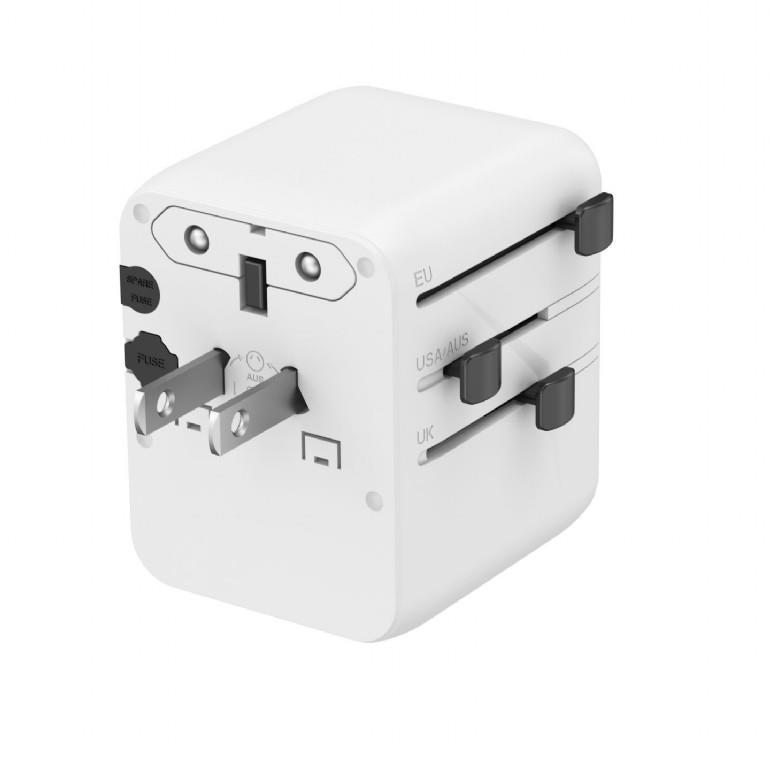 c15dfcf8-9977-4b39-bdf2-af850b80e962 Gembird TPA-1A2C20-01-W Universal travel power adapter, 20 W, white | Gembird