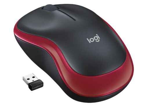 MOUSE USB OPTICAL CORDL. M185/RED 910-002240 LOGITECH