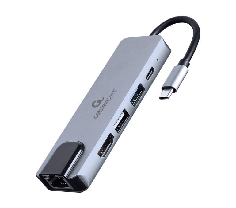 I/O ADAPTER USB-C TO HDMI/USB3/5IN1 A-CM-COMBO5-04 GEMBIRD - RPC.LT