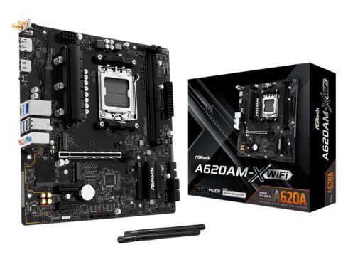 Mainboard ASROCK AMD A620 SAM5 Micro-ATX Memory DDR5 Memory slots 2 A620AM-XWIFI