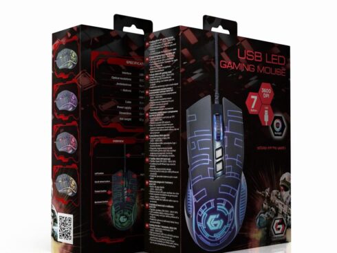 MOUSE USB OPTICAL GAMING/BLACK MUSG-RGB-01 GEMBIRD