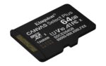 Kingston Canvas Select Plus | 64 GB | microSD | Flash memory Class 10, UHS-I, U1/U3, video 10/30, A1