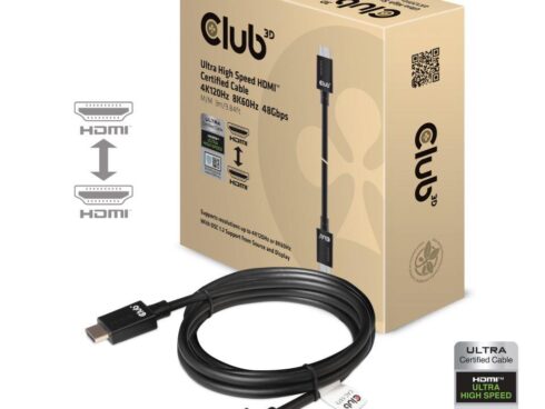 CABLE HDMI TO HDMI 3M/M/M CAC-1373 CLUB3D