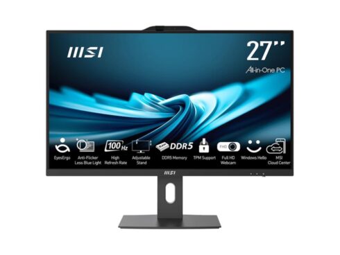 Monoblock PC MSI PRO AP272P 14M Business All in One CPU Core i7 i7-14700 2100 MHz Screen 27" RAM 16GB DDR4 3200 MHz SSD 1TB Graphics card Intel UHD Graphics Integrated Windows 11 Pro Colour Black PROAP272P14M-495EU