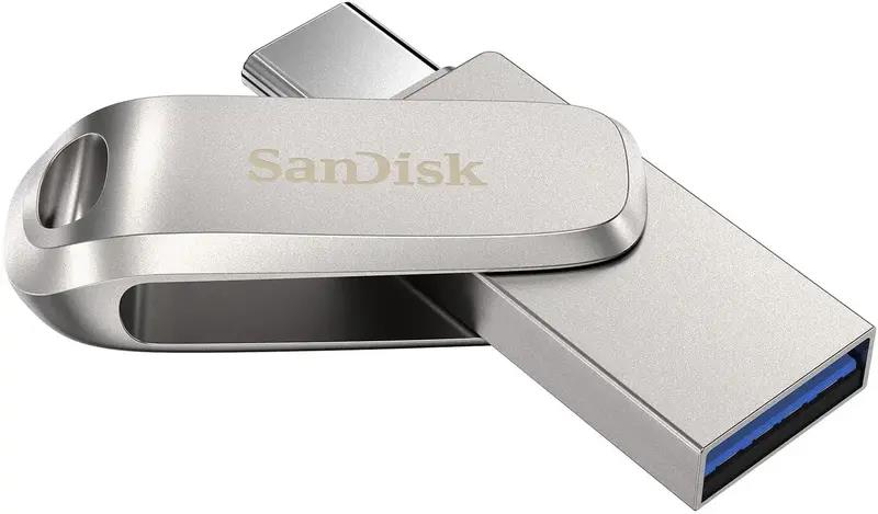 df4f5caf-ddd3-45f7-a4e4-c8f8e5c9ce13 USB-C atminties kortelė SanDisk 64GB, šoninis vaizdas