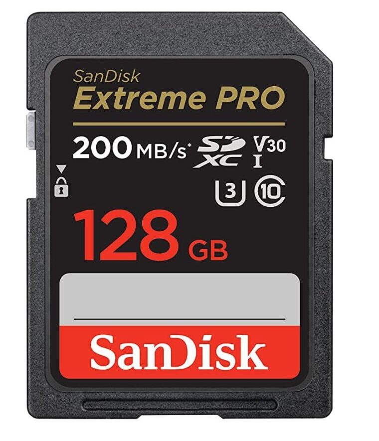 SanDisk Extreme PRO 128GB SDXC atminties kortelė, UHS-I, 200MB/s greitis