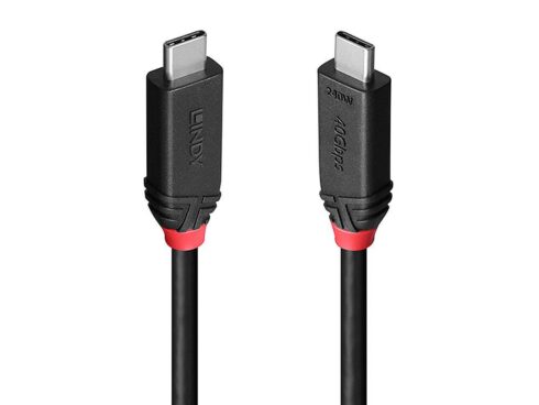 CABLE USB4 240W TYPE C 1M/BLACK LINE 37001 LINDY