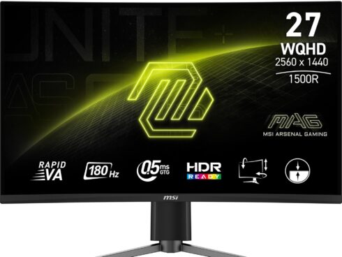 LCD Monitor MSI MAG 27CQ6PF 27" Gaming Panel VA 2560x1440 16:9 180 Hz 0.5 ms Colour Black MAG27CQ6PF