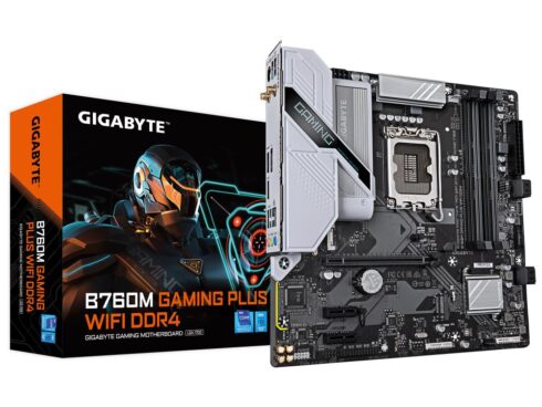 Mainboard GIGABYTE Intel B760 Express LGA1700 Micro-ATX Memory DDR4 Memory slots 4 2xPCI-Express 3.0 1x 1xPCI-Express 4.0 16x 2xM.2 1xHDMI 1xDisplayPort 2xUSB 2.0 1xUSB 3.2 1xUSB-C 1xPS/2 1xOptical S/PDIF 1xRJ45 3xAudio port B760MGPWIFIDDR41.0