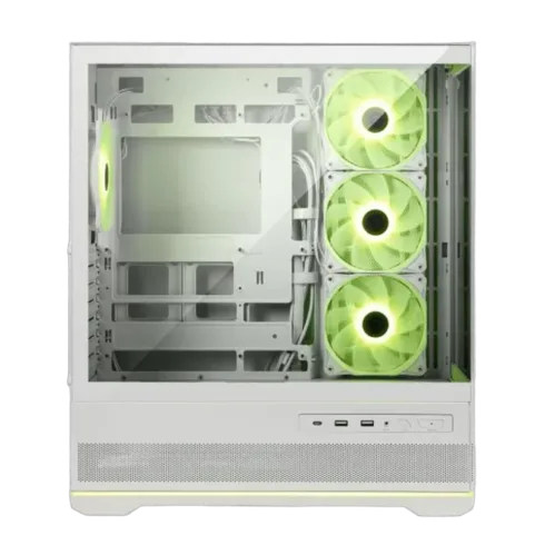 MSI MAG PANO 110R PZ WHITE korpusas, mid-tower formato, balta spalva