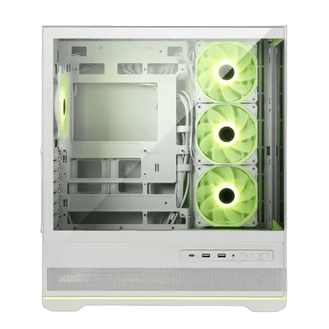 f1419d34-398b-4ce2-bd5f-470f493715ac MSI MAG PANO 110R PZ WHITE korpusas, mid-tower formato, balta spalva