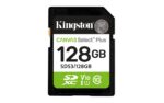 Kingston Canvas Select Plus SD kortelė, 128 GB, skaitymo greitis 150 MB/s