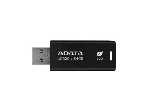 MEMORY DRIVE FLASH USB3.2 64GB/BLACK UC320-64G-RBK/BK ADATA
