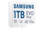 SAMSUNG EVO Plus microSDXC 1TB kortelės pakuotė su informacija