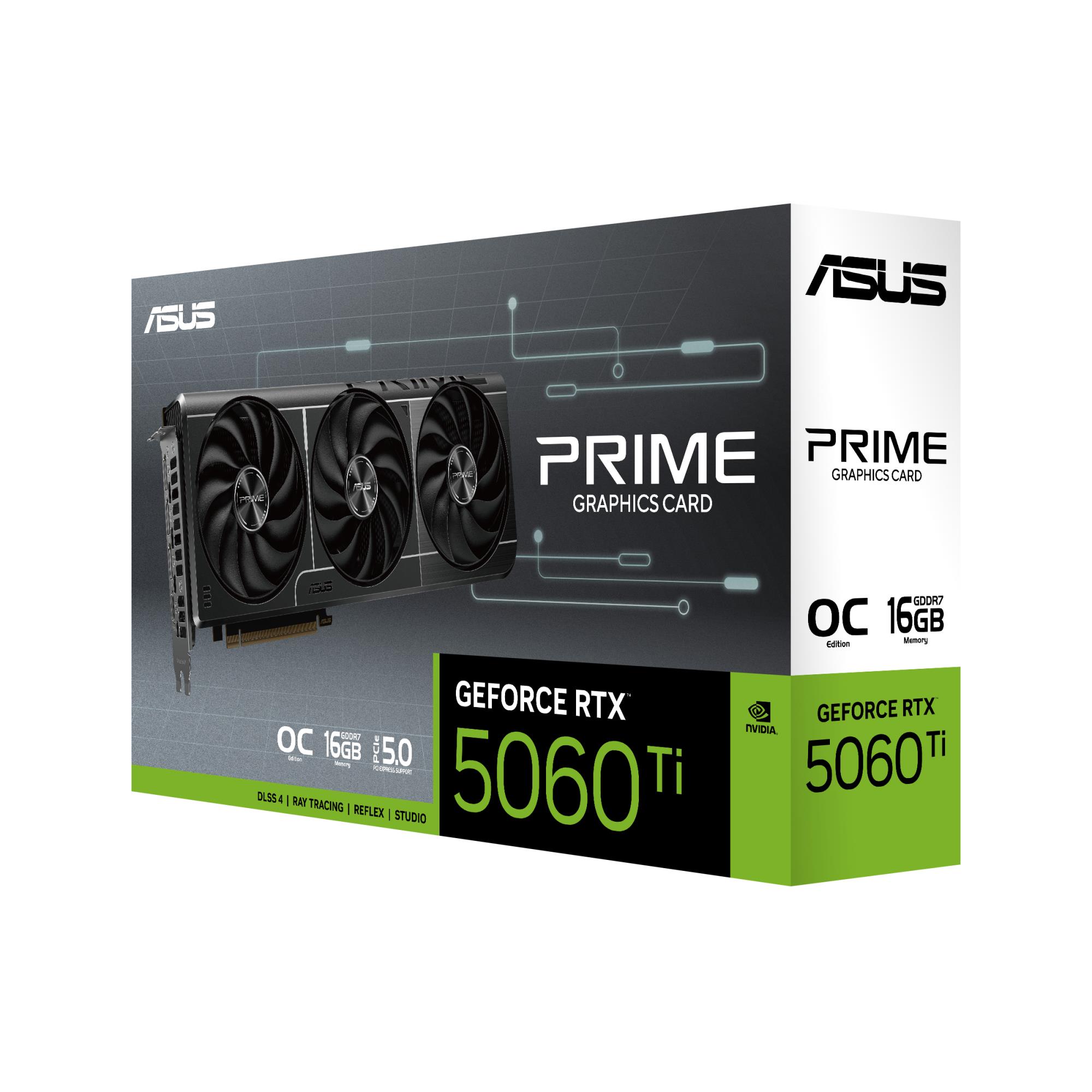f3edd724-8fab-4e3a-b050-5dd9da549017 Vaizdo plokštė ASUS GeForce RTX 5060 Ti su trimis aušinimo ventiliatoriais