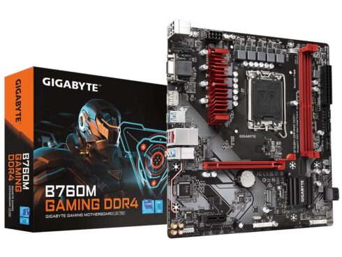Mainboard GIGABYTE Intel B760 Express LGA1700 Micro-ATX Memory DDR4 Memory slots 2 1xPCI-Express 3.0 1x 1xPCI-Express 4.0 16x 2xM.2 1x15pin D-sub 1xHDMI 1xDisplayPort 2xAudio-In 1xAudio-Out 2xUSB 2.0 3xUSB 3.2 1xUSB-C 1xPS/2 1xRJ45 B760MGAMINGDDR41.1