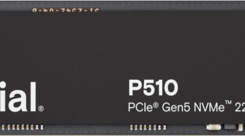 SSD CRUCIAL P510 2TB M.2 PCIe Gen5 NVMe TLC Write speed 8700 MBytes/sec Read speed 10000 MBytes/sec TBW 1200 TB CT2000P510SSD8