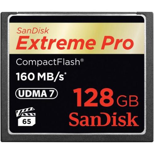 SanDisk Extreme Pro CompactFlash 128GB su 160MB/s skaitymo greičiu