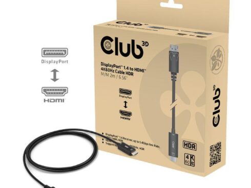 CABLE DP TO HDMI 2M/CAC-1083 CLUB3D