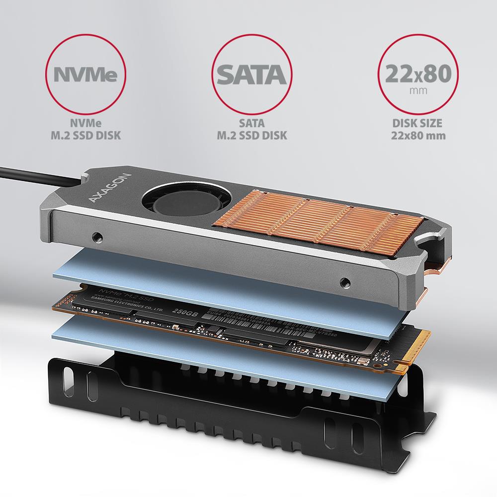 034878c0-ce2a-46e7-8c52-e3ff0ce02803 SSD ACC COOLER M.2 COPPER FAN/CLR-M2FAN AXAGON
