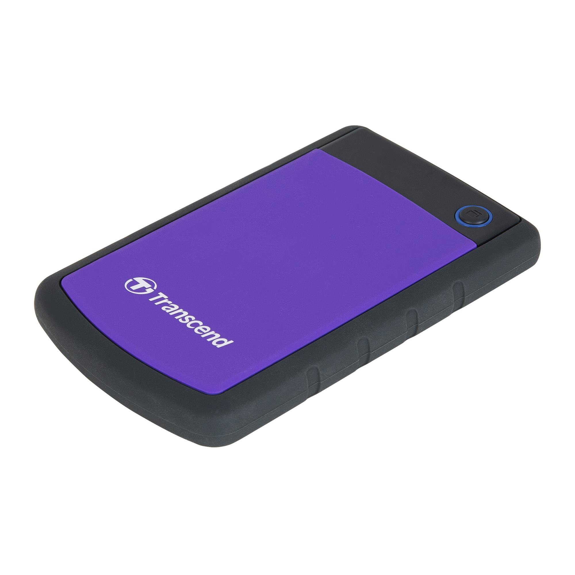 035921f7-750a-4707-8896-9f23e29eec46 Išorinis HDD TRANSCEND StoreJet 4TB, violetinis, matomas iš šono