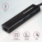 I/O HUB USB-C 4PORT GLAN/0.2M HMC-GL3A AXAGON