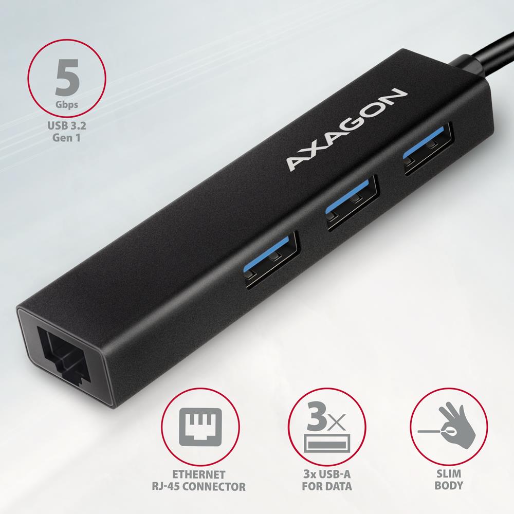 051e96ab-1b2e-4586-bc03-dcf855026ded I/O HUB USB-C 4PORT GLAN/0.2M HMC-GL3A AXAGON