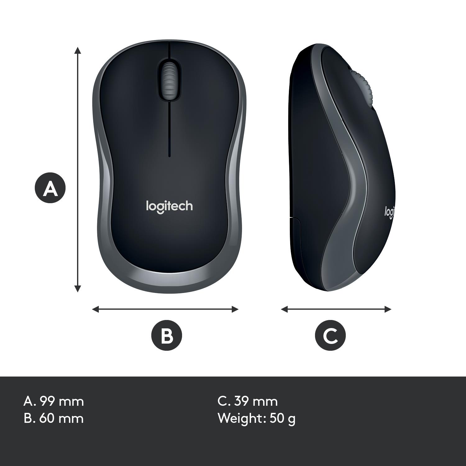 054bd4cd-be77-48b6-a69f-5de42d7eb792 MOUSE USB OPTICAL WRL M185/GREY 910-002238 LOGITECH