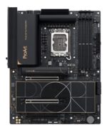 ASUS Z890 motininė plokštė, šoninis vaizdas su I/O jungtimis