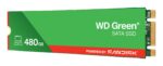 SSD WESTERN DIGITAL Green 480GB M.2 SATA 3.0, šoninis vaizdas su jungtimis
