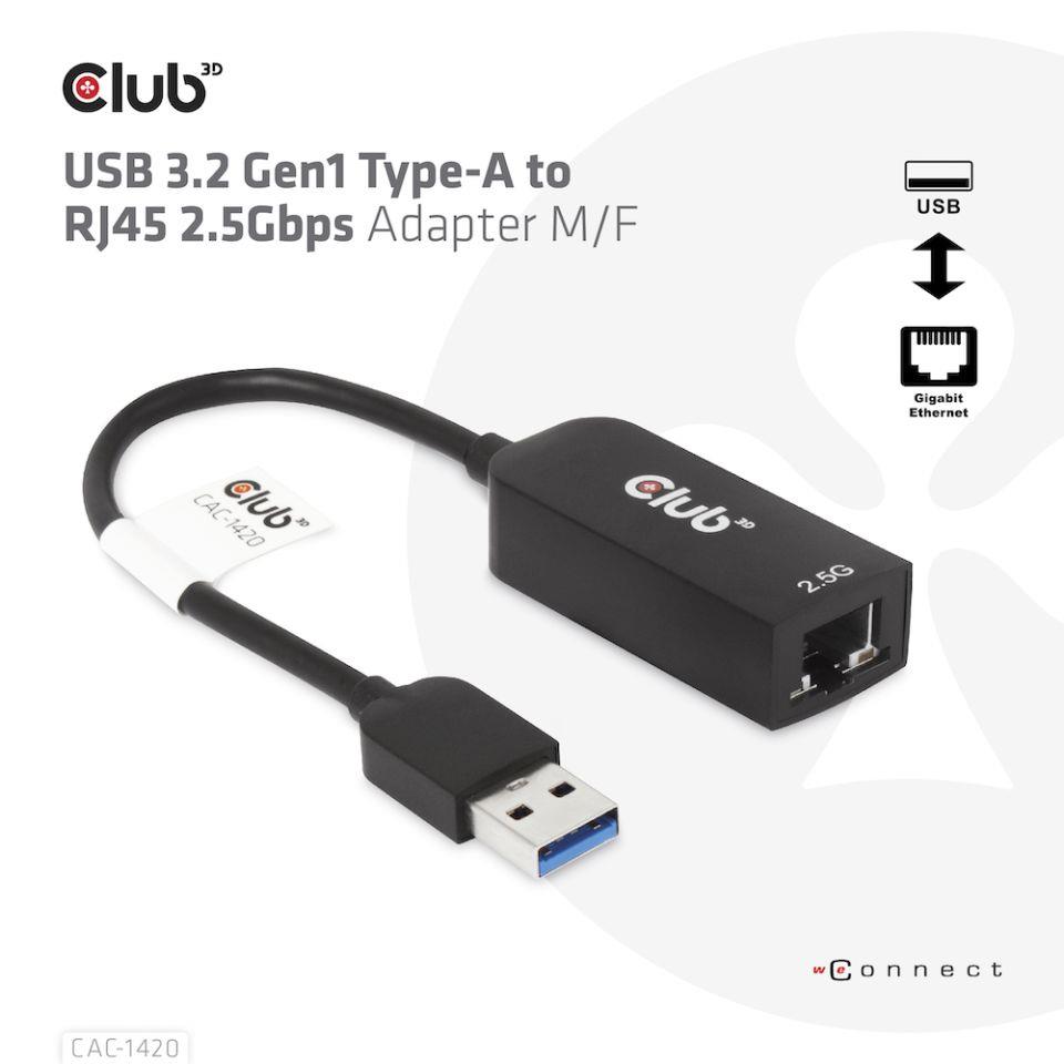 05d5ddda-cc48-4772-8f03-6b81c8b121ff-1 Adapterio USB3.2 į RJ45/M/F CAC-1420 detalus vaizdas iš šono