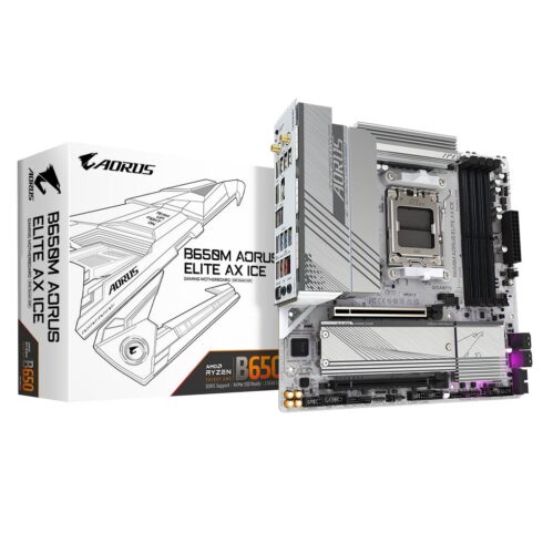 GIGABYTE B650 SAM5 Micro-ATX motininė plokštė su DDR5 atmintimi ir 4xPCI-Express 4.0