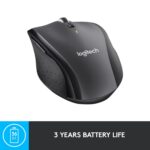 Pelė Logitech M705, dešiniarankiams, matoma iš šono