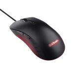 Pelė GXT924 YBAR+ juoda, matoma iš šono, su 6 mygtukais