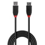 USB2 prailginimo laidas 5m, LINDY, matomas iš šono su jungtimis
