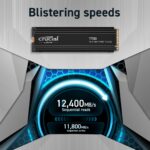SSD CRUCIAL T700 4TB M.2 PCIe Gen5 NVMe TLC Write speed 11800 MBytes/sec Read speed 12400 MBytes/sec TBW 2400 TB CT4000T700SSD5
