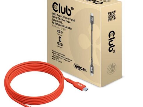 CABLE USB-C TO USB-C 2M/M/M CAC-1573 CLUB3D