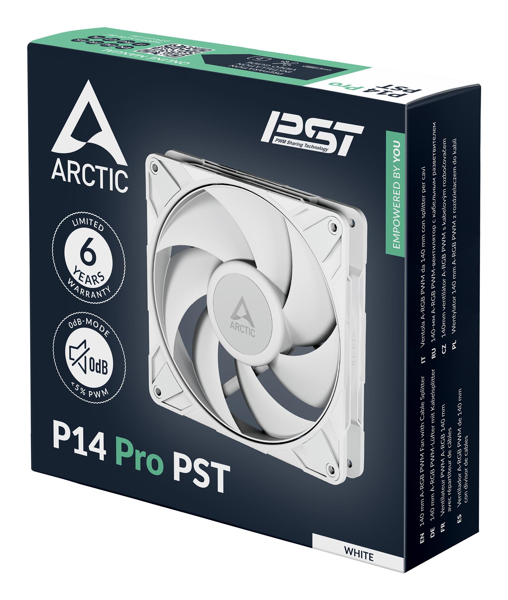 08c460f4-afc8-437d-afb4-682350b23d56 CASE FAN 140MM P14 PRO PST/WHT ACFAN00317A ARCTIC