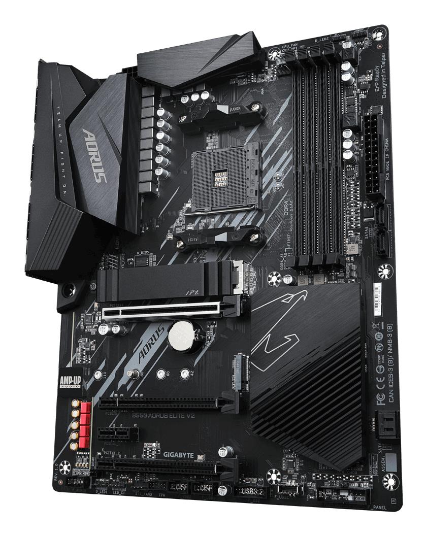 0930fc5c-8496-4e56-9440-3860cad5bbce Mainboard GIGABYTE AMD B550 SAM4 ATX Memory DDR4 Memory slots 4 1xPCI-Express 16x 2xPCI-Express 3.0 1x 1xPCI-Express 3.0 2x 2xM.2 1xHDMI 1xDisplayPort 2xUSB 2.0 5xUSB 3.2 1xOptical S/PDIF 1xRJ45 5xAudio port B550AORUSELITEV21.5