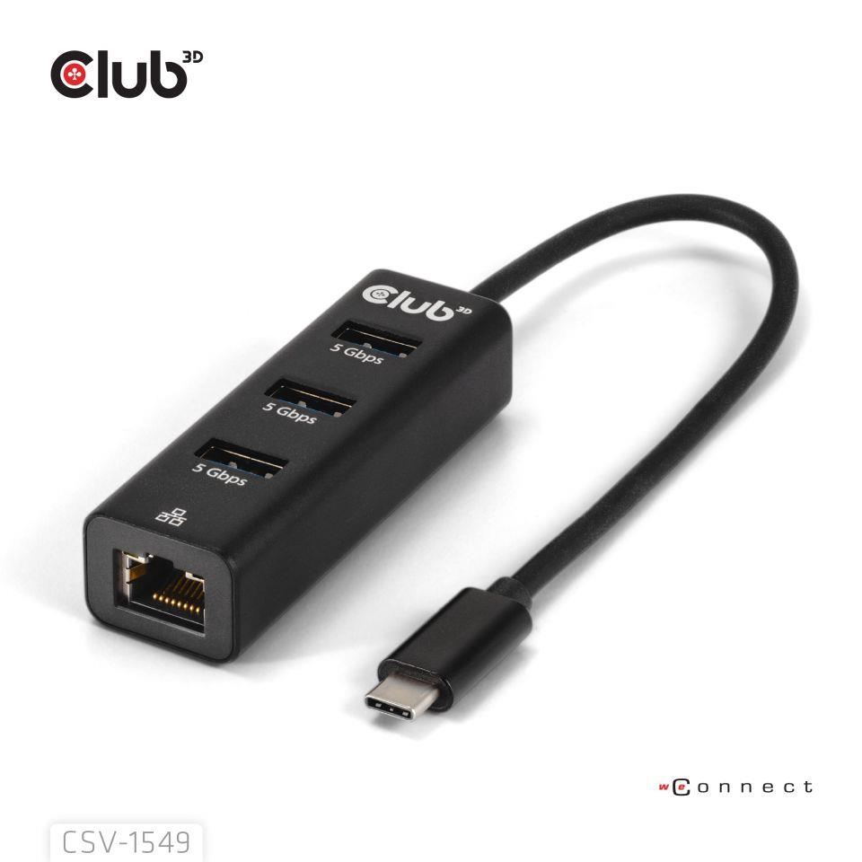 I/O HUB USB-C 3PORT/CSV-1549 CLUB3D - RPC.LT