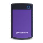 Išorinis HDD TRANSCEND StoreJet 4TB violetinis, matomas iš šono