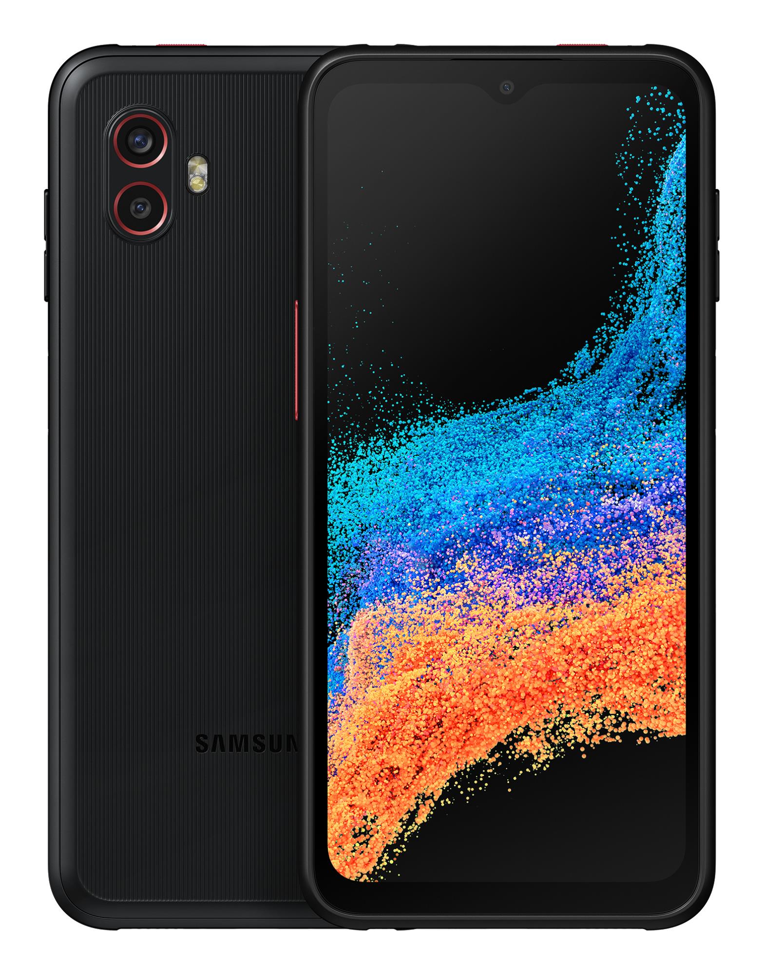 0bfee577-8a84-4047-a3a7-347b8fafc0da Mobilusis telefonas Galaxy XCover 6 Pro, šoninis vaizdas su ekranu ir mygtukais