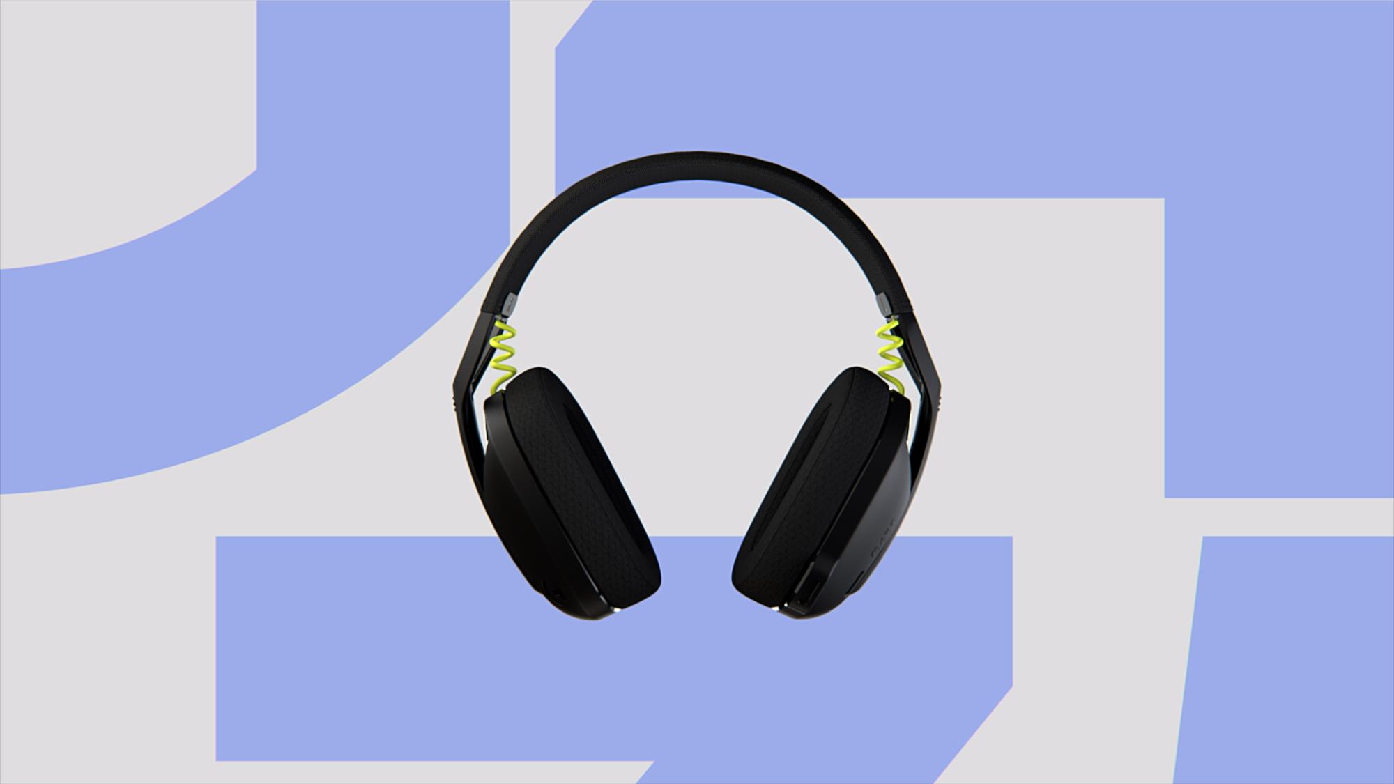 0c0013d2-c144-468a-9021-631e6c51201b Ausinės Logitech G435, šoninis vaizdas su geltonais akcentais