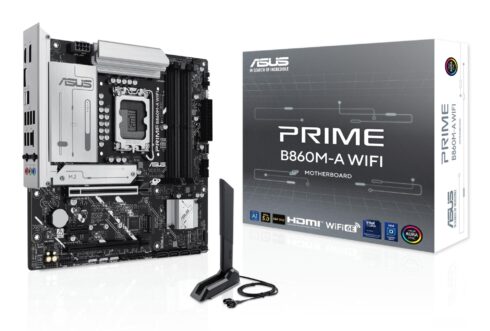 Motininė plokštė ASUS PRIME B860M-A WIFI su DDR5 atmintimi ir LGA1851 lizdu