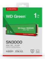 SSD WESTERN DIGITAL Green 1TB M.2 PCIe Gen4 NVMe Write speed 4200 MBytes/sec Read speed 5000 MBytes/sec 2.3mm TBW 150 TB WDS100T4G0E