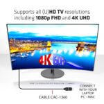 HDMI kabelis CAC-1360 su lankstumu, rodomas iš šono