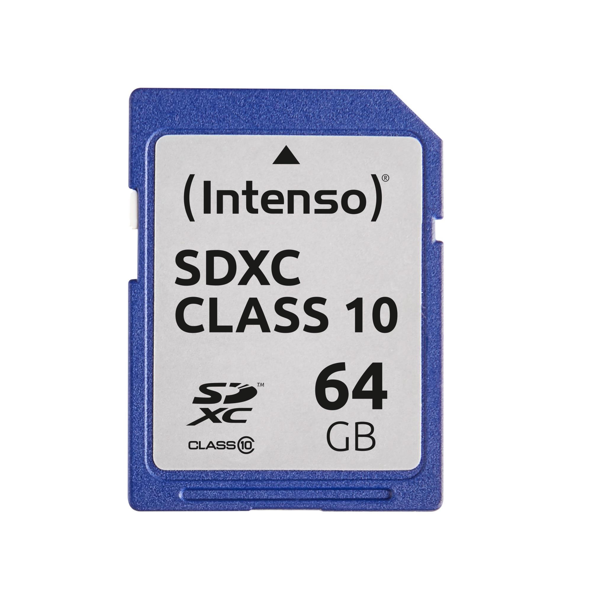 0d3e361c-221d-4927-bbdf-09b5f51892ee Atminties kortelė INTENSO SDXC 64GB C10 su 10 MB/s greičiu