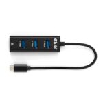 USB-C šakotuvas CLUB3D CSV-1549, matomas iš šono su prievadų išdėstymu